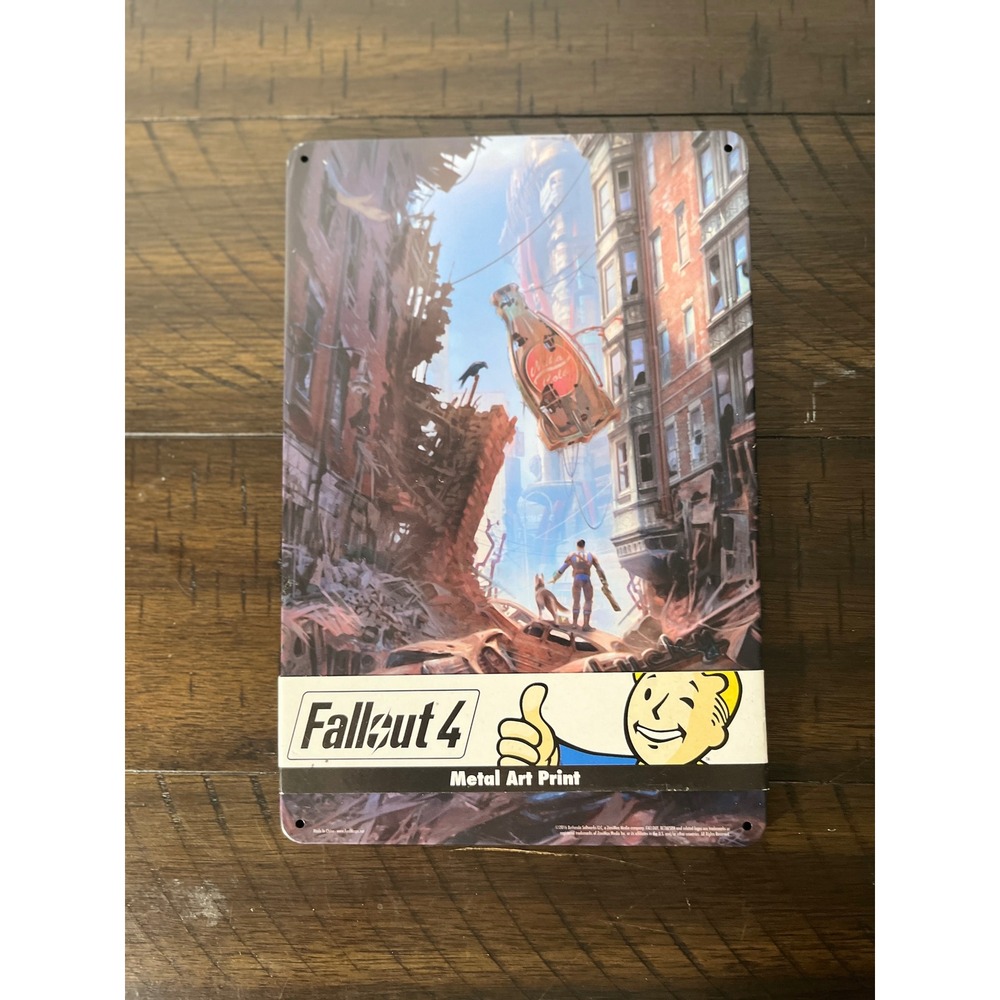 Fallout 4 Apocalyptic Alley Metal Art Print FanWraps Bethesda Wall Sign 3011
